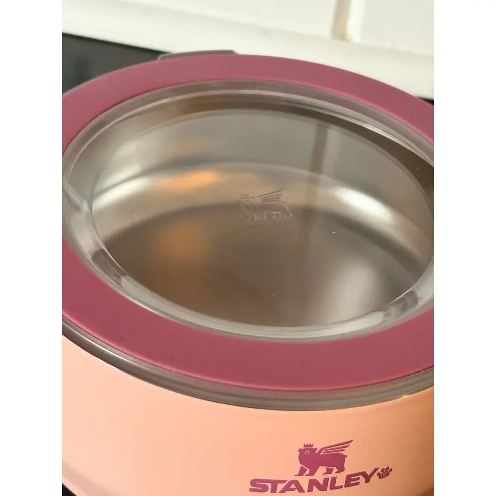 Stanley 24 oz Dog Bowl Pink Cowgirl Cowboy Hat Stainless Steel Pet Bowl NWOT